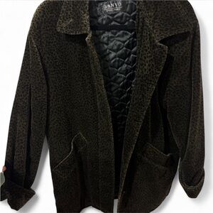 Women's Leopard Print Jacket - Brown